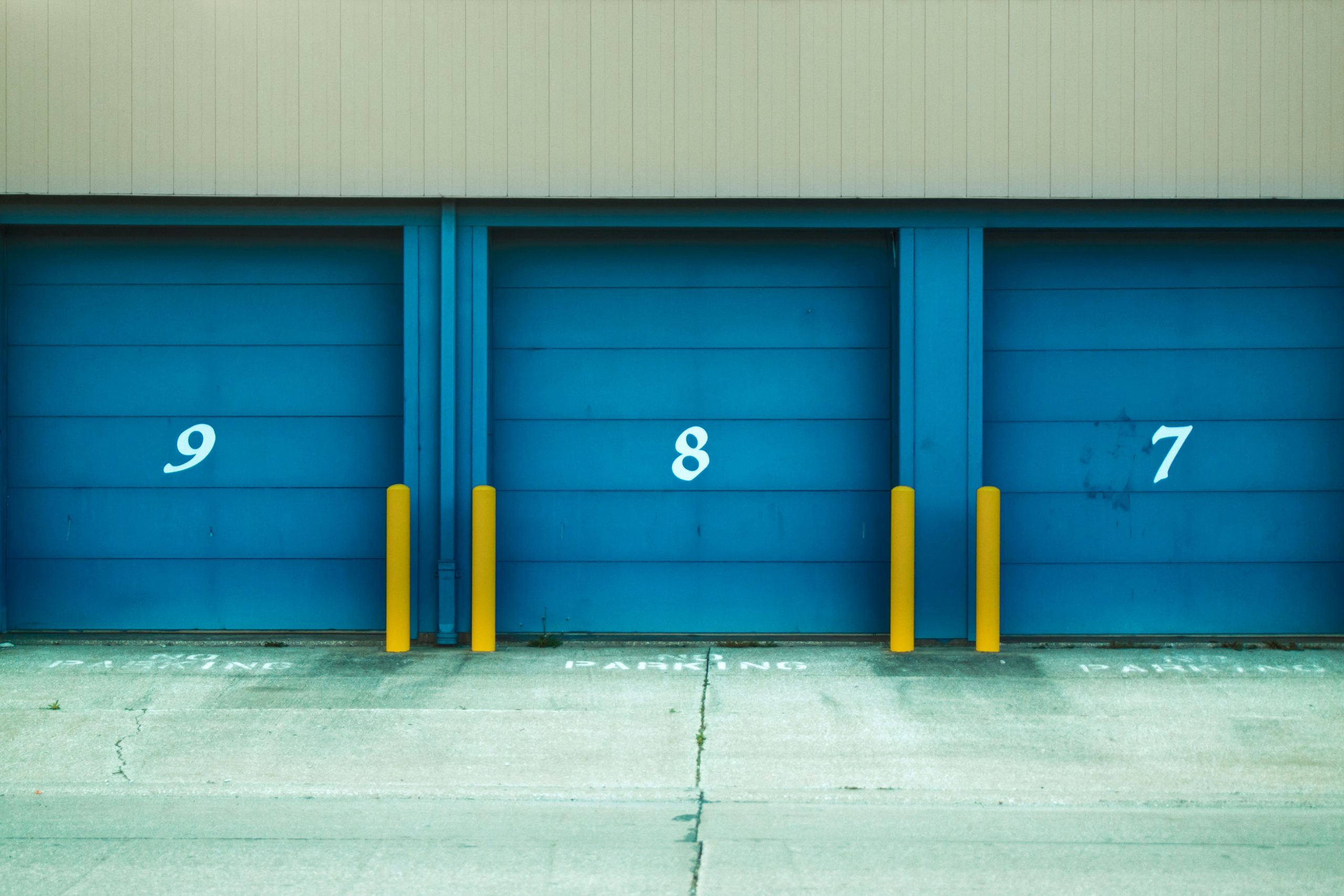 Blue storage units that may be tax deductible.