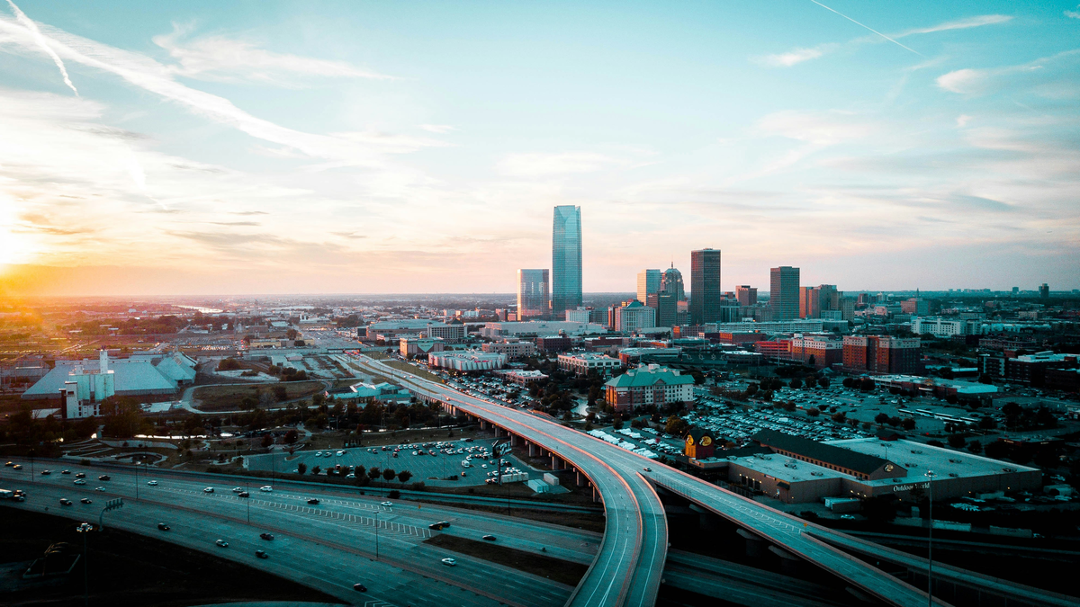 A skyline shot of the metro area, where there are CPA services in Oklahoma City.